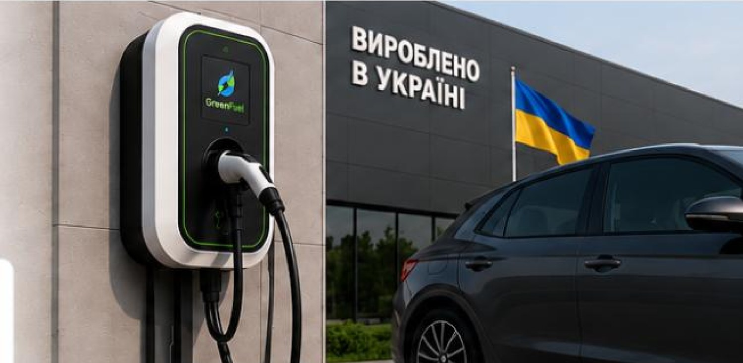 Зарядна станція GreenFuel, вироблено в Україні